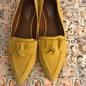 Yellow Franco Sarto suede flats